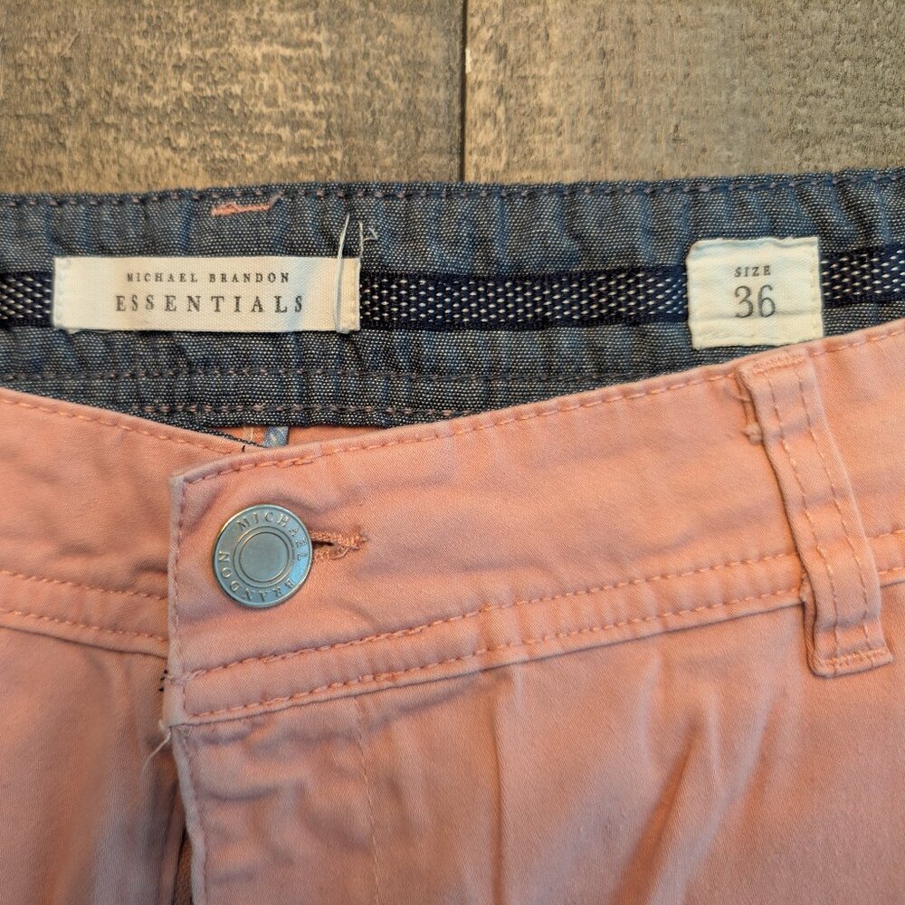 Michael Brandon Essentials Salmon Chino Shorts | 36